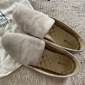 Birdie suede beige flats